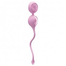 Набор розовых вагинальныx шариков Ovo со смещенным центром тяжести