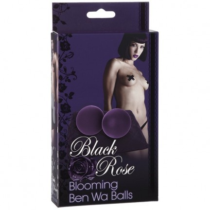 Силиконовые вагинальные шарики фиолетовые Black Rose