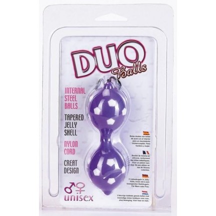 Вагинальные шарики на сцепке Duo Balls Hot Purple