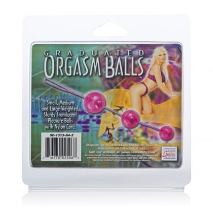 Три розовых вагинальных шарика Orgasm balls