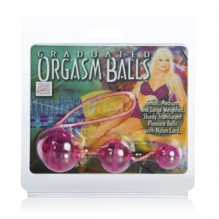 Три розовых вагинальных шарика Orgasm balls