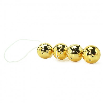 Четыре вагинальных шарика с вибрацией Gold Vibro Balls Set