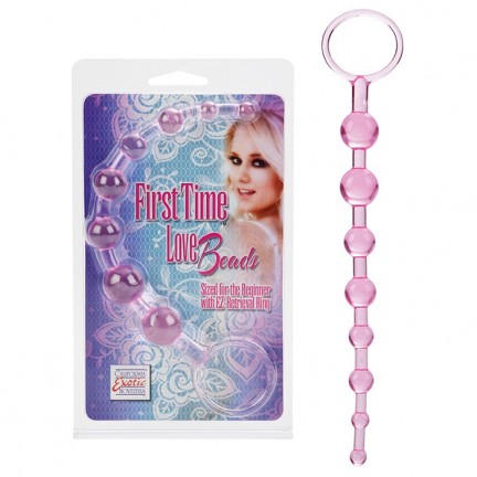 Розовая анальная цепочка First Time Love Beads Розовая анальная цепочка First Time Love Beads