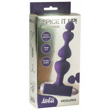 Анальная цепочка с вибрацией Spice It Up New Edition Excellence фиолетовая Анальная цепочка с вибрацией Spice It Up New Edition Excellence фиолетовая