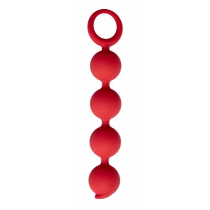 Анальный стимулятор Core из четырех шариков цвет бордовый