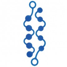 Анальные цепочки из силикона голубые Posh