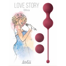 Набор вагинальных шариков Love Story Diva Wine Red