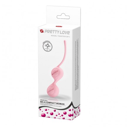 Вагинальные шарики со смещённым центром тяжести Pretty Love Kegel Tighten Up I, розовые