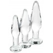 Набор анальных втулок из стекла Sexus Glass