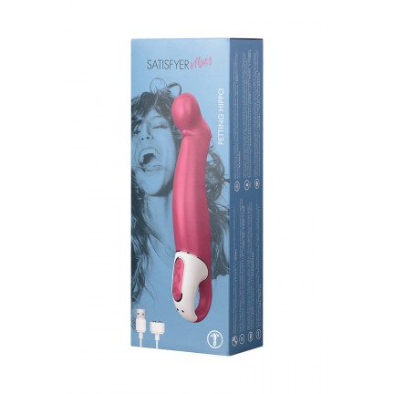 Розовый вибратор Satisfyer Vibes Petting Hippo для точки G