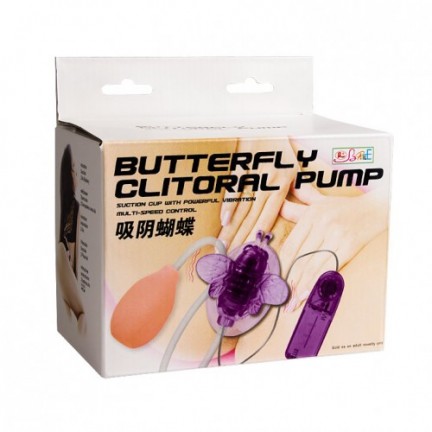 Вагинальный вибростимулятор с эффектом вакуума Butterfly Clitoral Pump