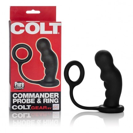 Анальный стимулятор с эрекционным кольцом Colt Commander Probe Ring