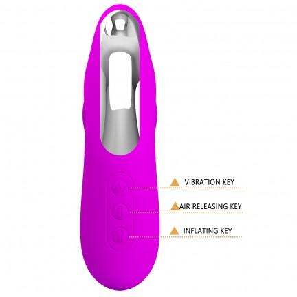 Вибромассажер простаты с функцией расширения Leonard фуксия