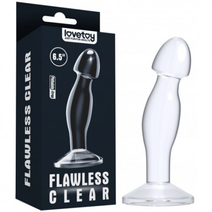 Прозрачная анальная втулка Lovetoy Flawless Clear Prostate Plug 17 см