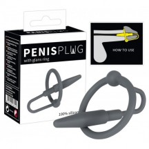 Силиконовый уретральный буж с кольцом под головку Penis Plug