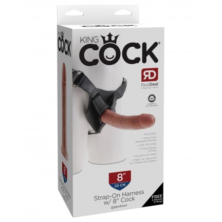 Cтрапон на трусиках мулат King Cock Strap-on Harness w 8 in Cock