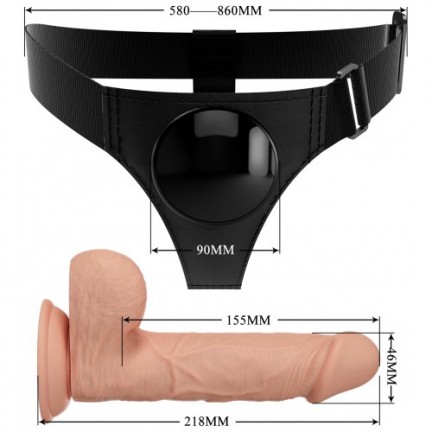 Реалистичный страпон на трусиках Pretty Love Harness Briefs Jerry 22 см