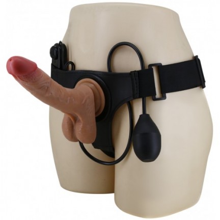 Вибро-страпон на трусиках Pretty Love Harness Briefs Oher с имитацией семяизвержения 20 см