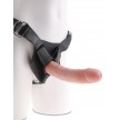 Телесный страпон на трусиках King Cock Strap-on Harness w/ 8" Cock