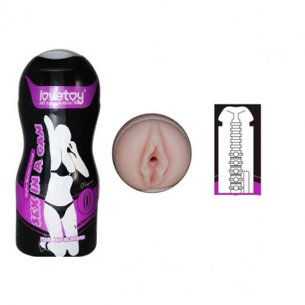 Мастурбатор в колбе Sex in a can с вибрацией Мастурбатор в колбе Sex in a can с вибрацией