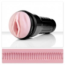 Вагина-мастурбатор с поперечными ребрышками Fleshlight: Pink Wonder Wave Lady