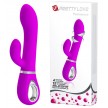 Вибратор с клиторальным стимулятором и функцией ротации Pretty Love Ternence пурпурный