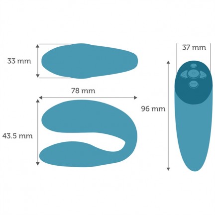 We-Vibe Chorus Голубой Вибратор для двоих с дистанционным пультом