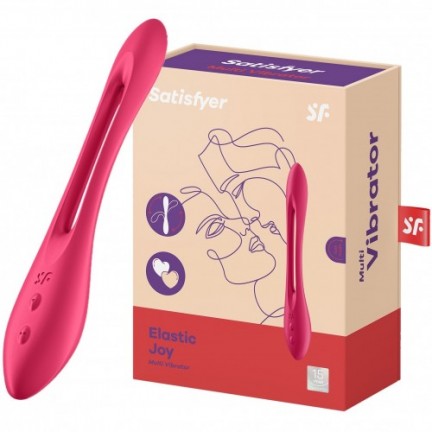 Многофункциональный вибратор для пар с гибкой основой Satisfyer Elastic Joy Red