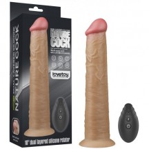 Реалистичный вибратор с ротацией Dual Layered Silicone Rotator 25 см