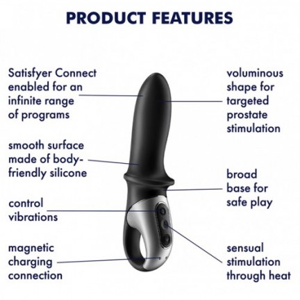 Анальный смарт-вибратор с функцией нагрева Satisfyer Hot Passion