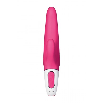 Розовый вибратор Satisfyer Vibes Mr.Rabbit с клиторальным стимулятором