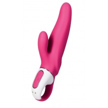 Розовый вибратор Satisfyer Vibes Mr.Rabbit с клиторальным стимулятором