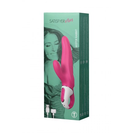 Розовый вибратор Satisfyer Vibes Mr.Rabbit с клиторальным стимулятором