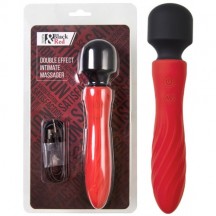 Двусторонний интимный вибромассажер Black and Red by Toyfa красный