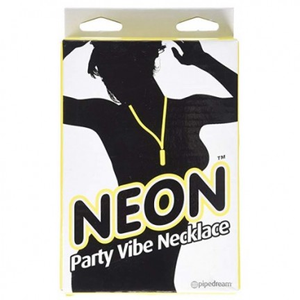 Вибро-пуля желтого цвета на шнурке Neon Party Vibe Necklace