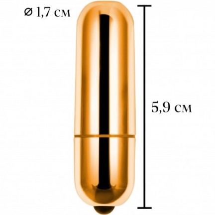Золотая вибропуля с 10 режимами вибрации X-Basic Lovetoy