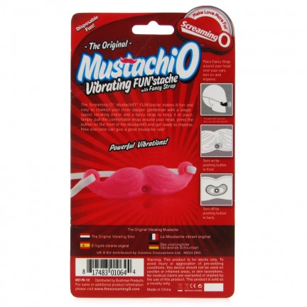 Розовые силиконовые виброусы The Mustachio