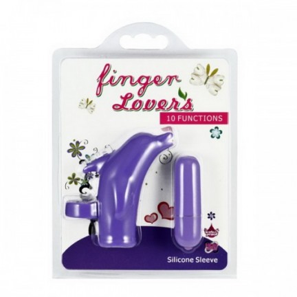 Вибронасадка на палец фиолетовая Finger Lovers