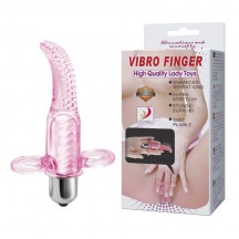 Вибро-насадка на палец Vibro Finger, розовая