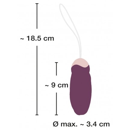 Виброяйцо с функцией ротации и дистанционным управлением Javida Rotating Love