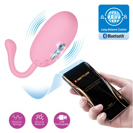 Смарт-виброяйцо Pretty Love Doreen с электростимуляцией розовое