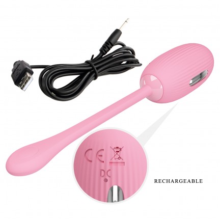 Смарт-виброяйцо Pretty Love Doreen с электростимуляцией розовое