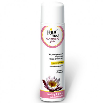 Стимулирующий лубрикант с экстрактом лотоса pjur Med Warming glide 100 ml