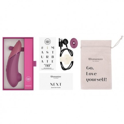 Бесконтактный вакуумно-волновой стимулятор клитора Womanizer Next темно-розовый