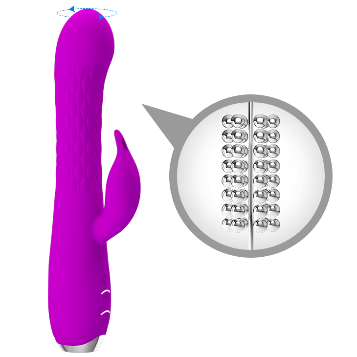 Вибратор-ротатор с клиторальным стимулятором Pretty Love Molly пурпурный